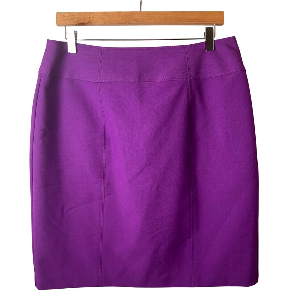 Purple Jewel Tone Skirt Women's Size 14 Short Career Work Professional Straight